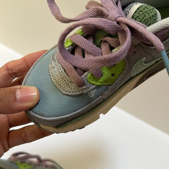 Unisex Toddler Nike Air Max 90 LTR size 9 color green/purple/blue/cream - Picture 7 of 11